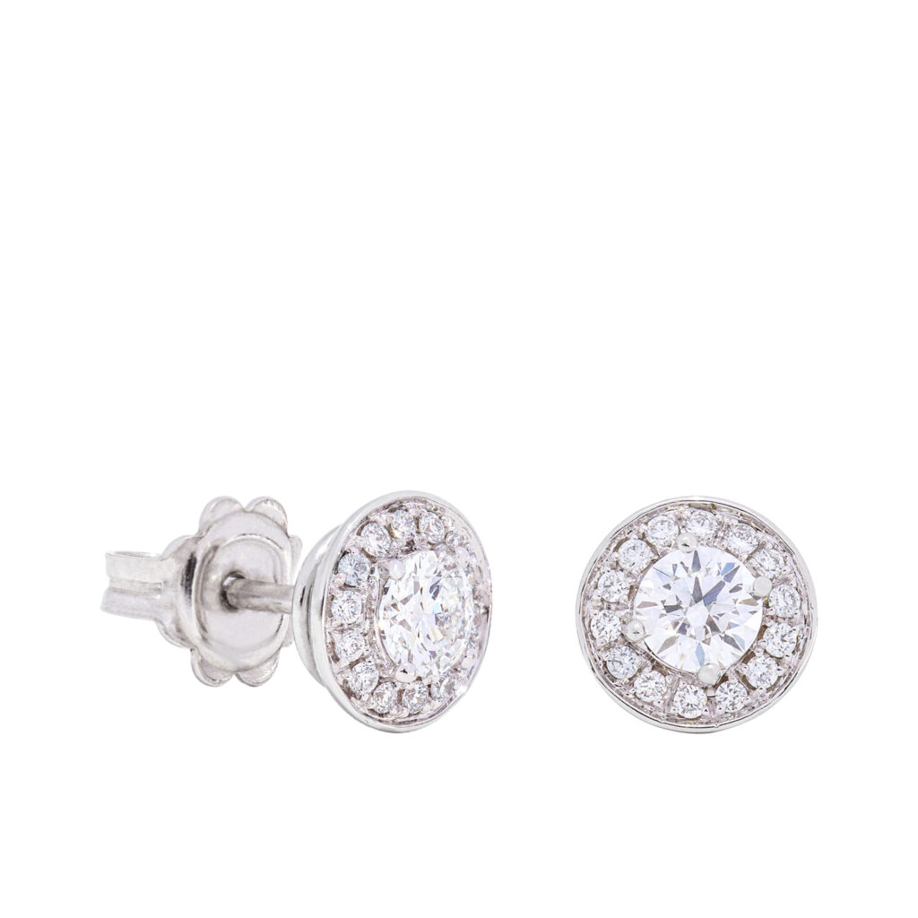 Adeline Halo Round Ear Studs