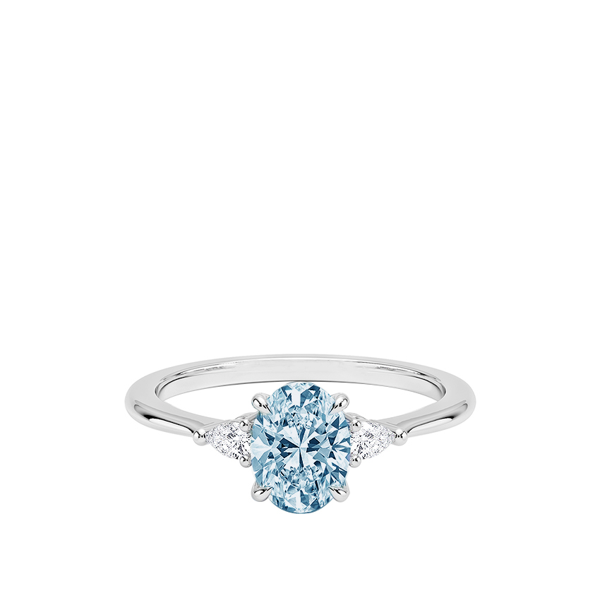 Valerie 3 blue oval sõrmus